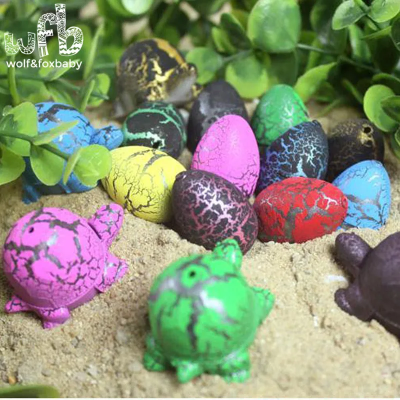 6pcs/lot 6 colorful cracks turtle egg hatching Expansion water bubble creative novelty toys children gifts kid toy 2015 hot sale