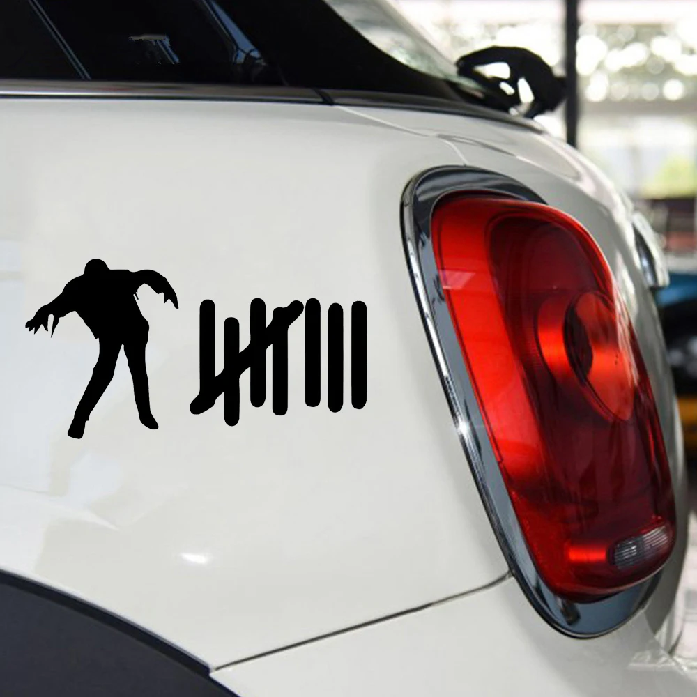 15*8cm Car Sticker Stroke List Zombie Walking Dead Sticker Cute And Interesting Fashion Sticker Decals