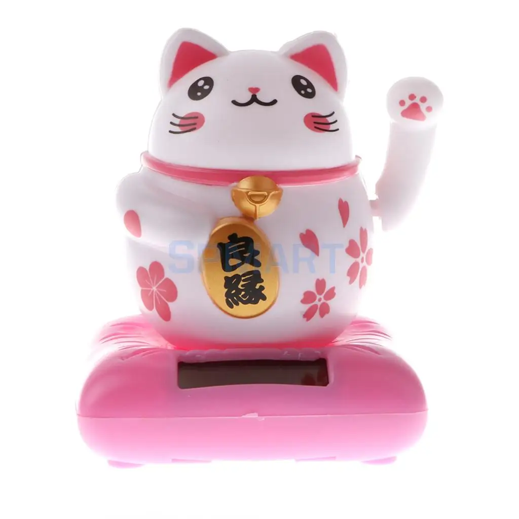 

Kids Solar Powered Waving Hands Fortune Cat Kitten Animal Swinging Toy Car Home Ornament Decor Kids Xmas Gifts Gag Prank Toys #A