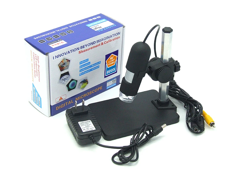 New Model HD 2MP 1-50X/800X  AV Digital Microscope Handheld Endoscope