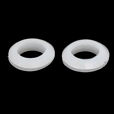 Double Sides Rubber Ring Sealing Grommet Wire Gasket White 20mm Inner Dia 100pcs