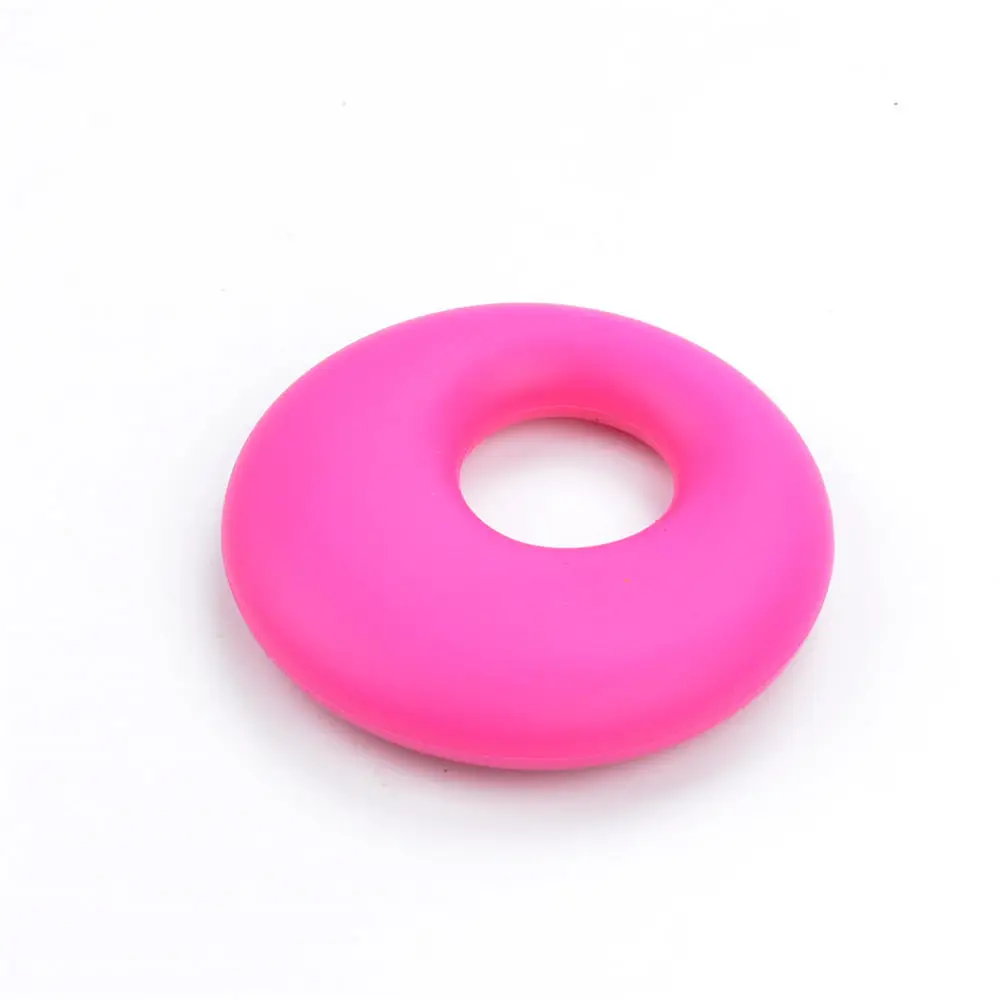 Silicone Ring Pendant BPA Free DIY Baby Teether 1pc Teething Necklace Food Grade Silicone Baby Teething Toys For Pacifier