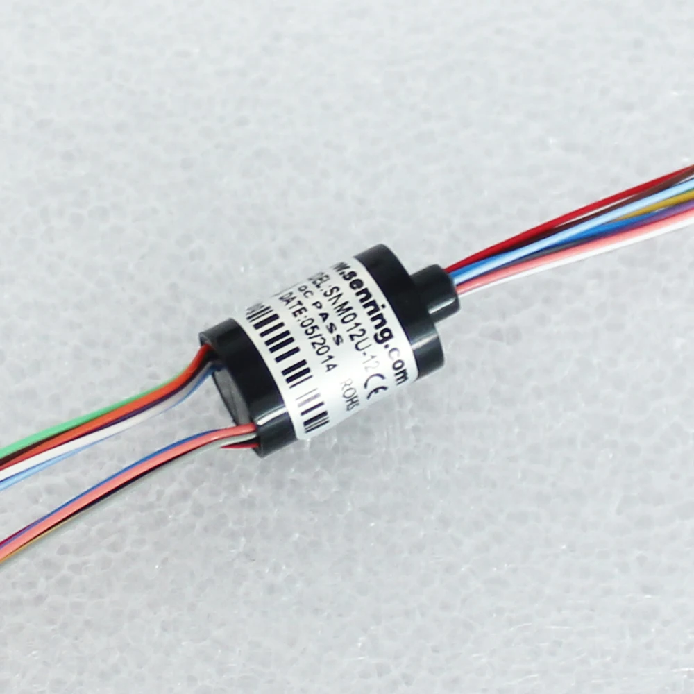 U type without flange length 18.2mm of capsule Slip ring rotating OD 12.5mm  12 circuits /2A signal current