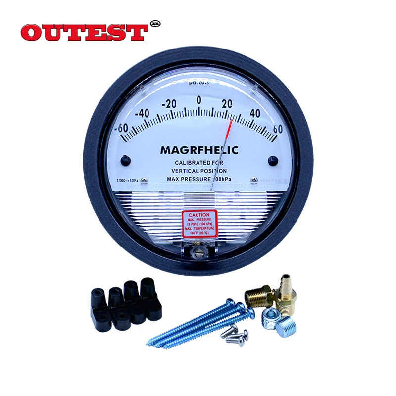 High precision Air differential pressure gauge vacuum Manometer micro pressure gauge Measuring range 0-30PA~0-30KPA for choice