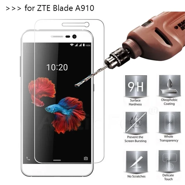 Tempered Glass for ZTE Blade A910 BA910 Original 9H High Quality Protective Film Screen Protector For ZTE A910 LCD