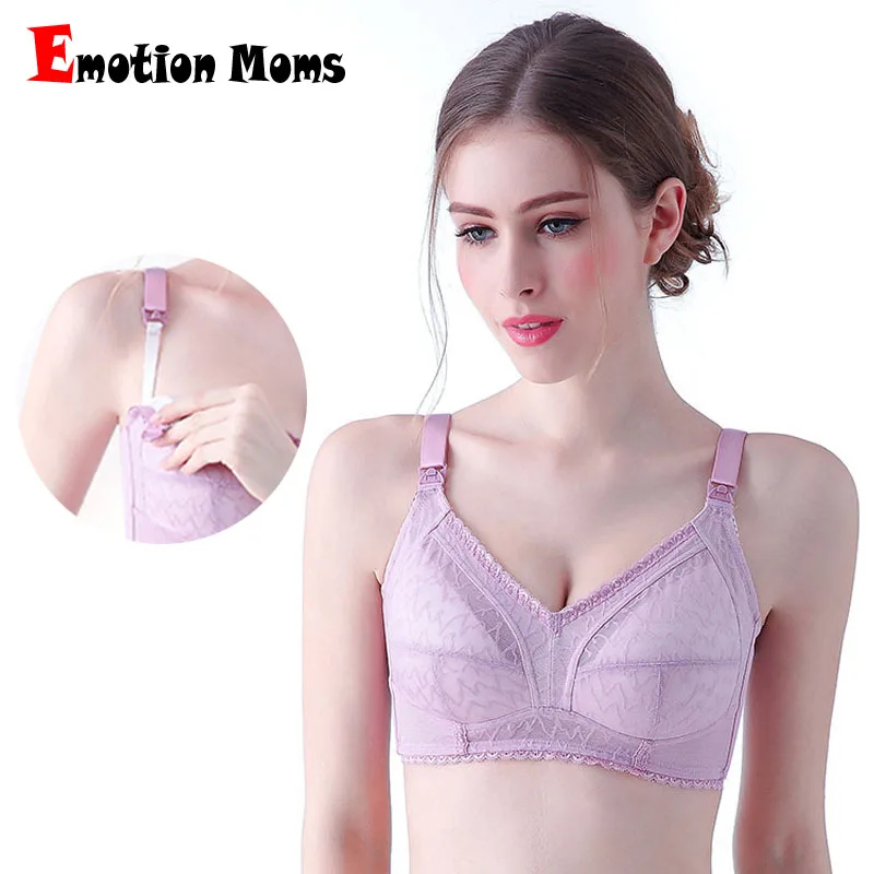 

Emotion Moms New Wire Free Maternity Clothes Maternity Bra Breastfeeding Bra Lactation Bra For Pregnant Women Adjusted-straps