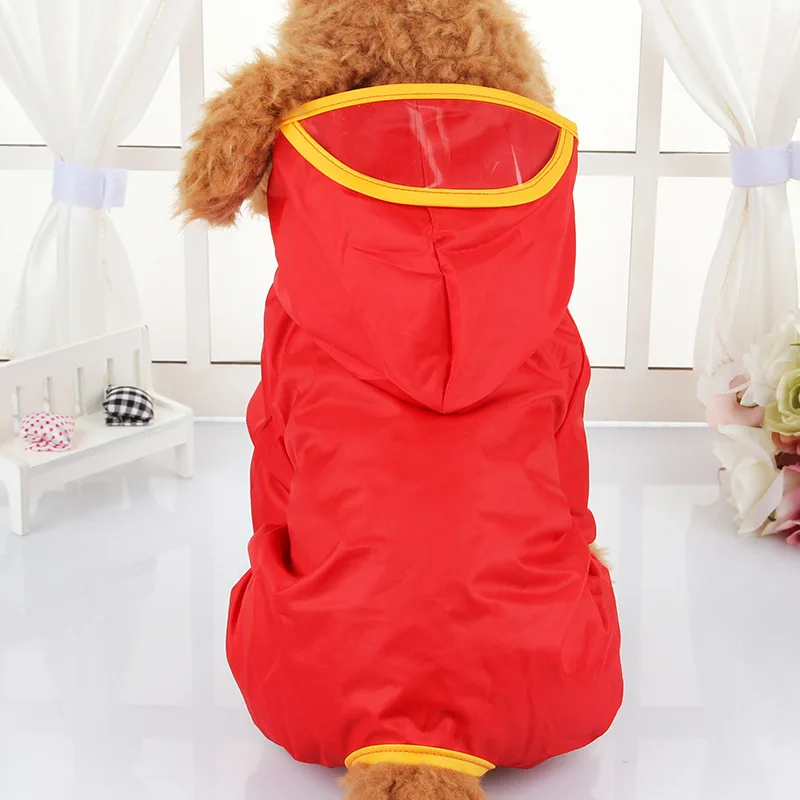 Brand Hooded Pet Dog Raincoats Waterproof Clothes For Small Dogs Chihuahua Yorkie Dog Raincoat Poncho Puppy Rain Jacket XS-XXL