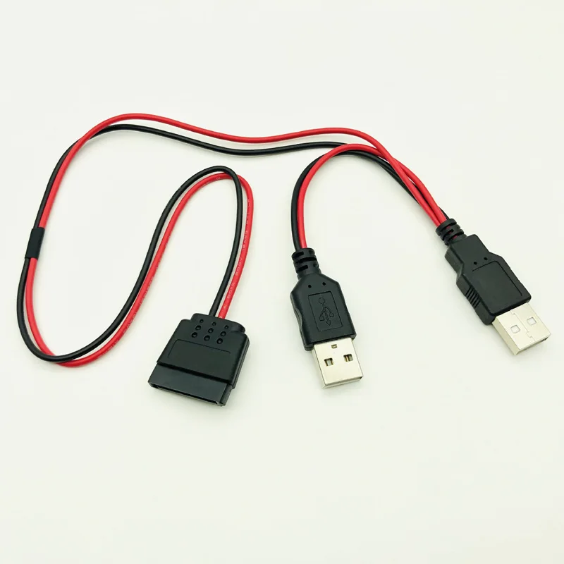 SATA to USB Power Cable HDD USB Adapter 40cm USB 5V Male To 15Pin SATA Female USB Port Power Supply for Laptop 2.5\