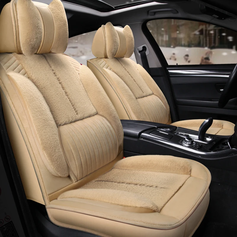 5D warm plush car seat cover Universal Seat Cushion Car Styling for Ford edge Mondeo Ecosport focus carnival series