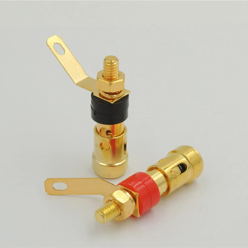 50PCS mini Binding Post Audio Amplifier terminal with Spring inside Gold Plated