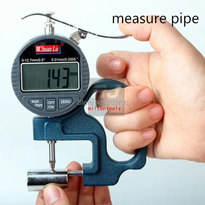 calibre de espessura do seletor do calibre de espessura do tubo de digitas para a bigorna da espessura do tubo da tubulacao escala de 010 mm 001 mm 01