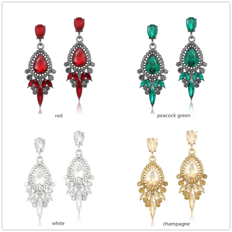 VEYO Crystal Earring for Woman Classic Drop Earrings Round Rhinestone Earrings Top Quality Fashion Jewelry