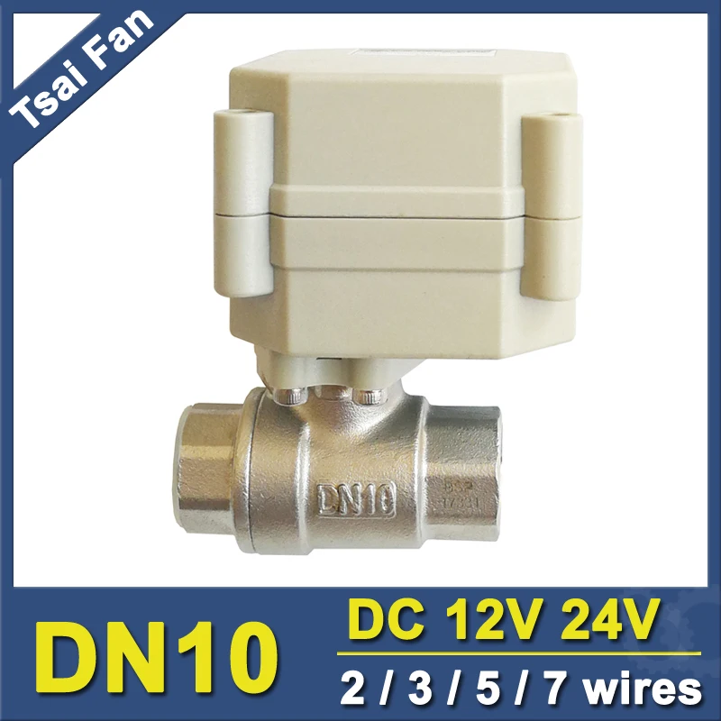 

Tsai Fan DN10 Full port size Electric Water Valve Stainless Steel Motorized Valve CE certifed for Medical production line CE