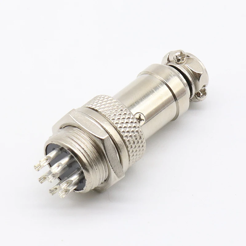 1set GX16 8 Pin Male & Female Diameter 16mm Wire Panel Connector L76 GX16 Circular Connector Aviation Socket Plug