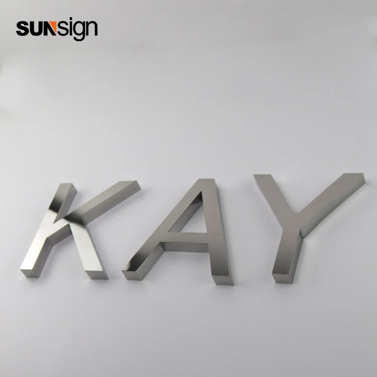 

Silver brushed small decorative metal cut alphabet letters