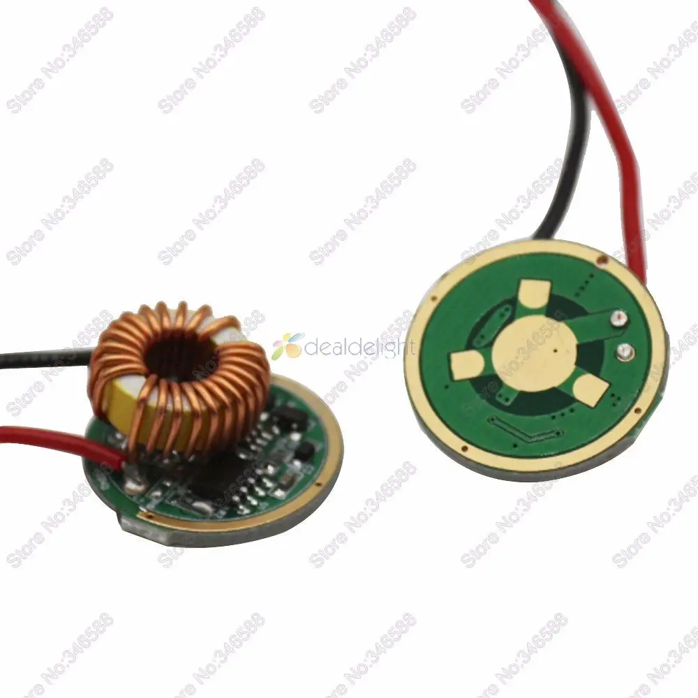 22mm XML LED Driver 1 Mode / 3 Modes / 5 Modes Input 7-15V Output DC3.7V 2.8A for  XML2 T6 U2 High Power LED Emitter