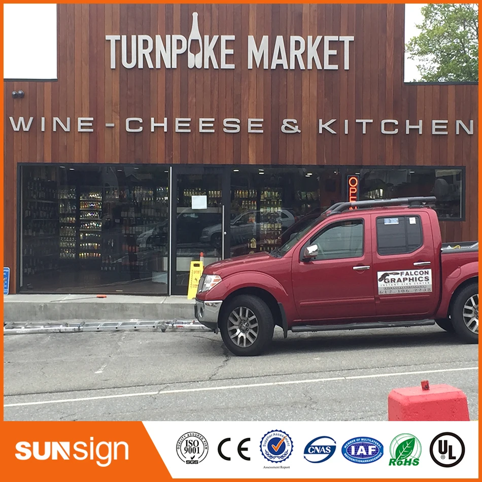 Winkel Teken Geborsteld Rvs 3D Outdoor Backlit Letters