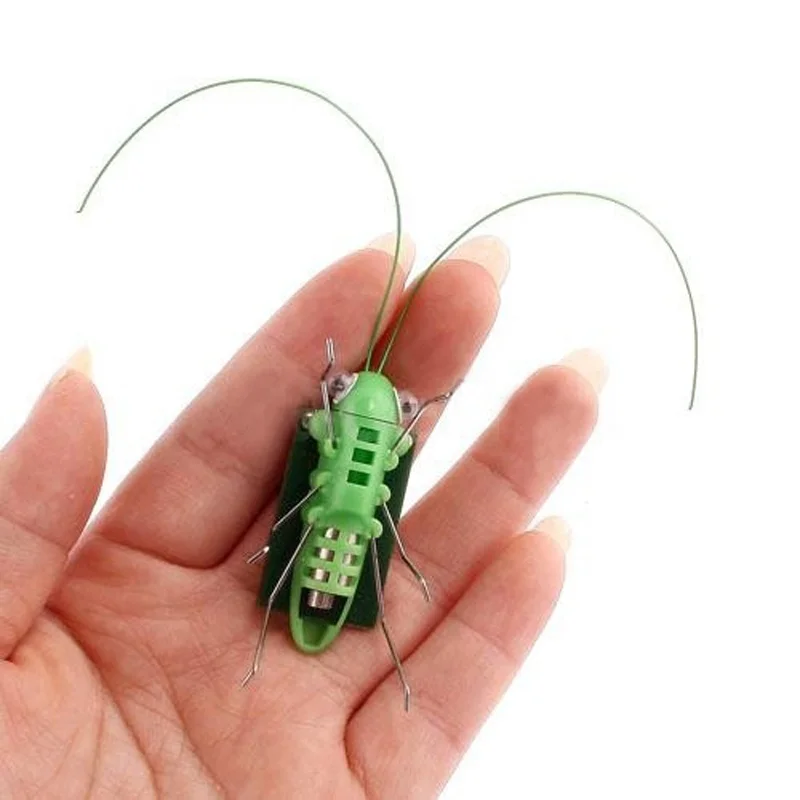 New 1 PCS Children Baby Solar Power Energy Insect Grasshopper Cricket Kids Toy Gift Solar Novelty Funny Toys