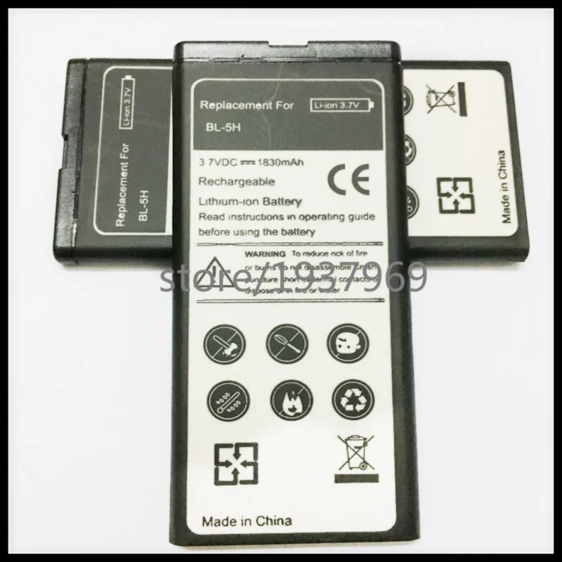 1830MAH Battery BL5H BL-5H Rechargeable Li-ion Battery For Nokia Lumia 630 636 638 635 RM-970 RM-978 RM-1010 BATTERY 5H