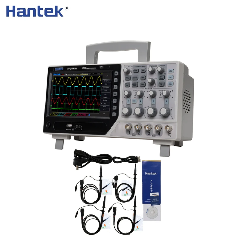 Hantek DSO4084B 80MHz 1GS/s 4CH Digital Oscilloscope USB PC LCD Osciloscopio+EXT+DVM+Auto Range Function