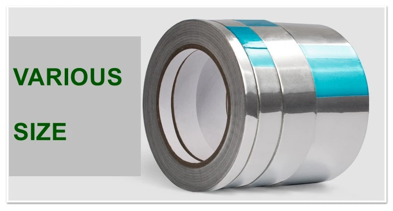 

10Rolls Width 10mmx20m thickness 0.15mm,Aluminum Foil tape Adhesive,Heat-resistant,waterproof,radiation protection,shielding