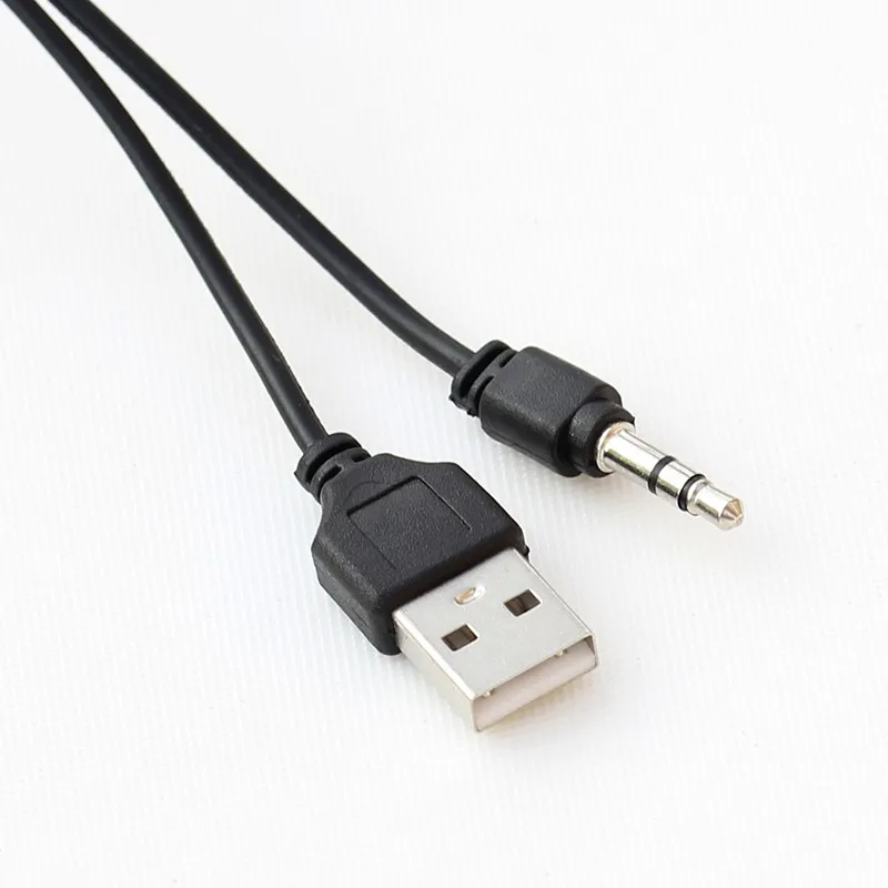 2 w 1 do odtwarzacza Bluetooth Przenośny głośnik Kabel USB Jack 3,5 mm Kabel AUX USB męski Mini USB 5-pinowe ładowanie linii danych