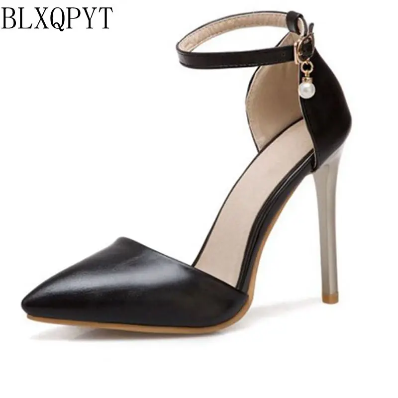 BLXQPYT New Fashion Small and Big Size 31- 50 Sandals Summer Wedding bride shoes woman Sexy High Heels Party women Pumps T263