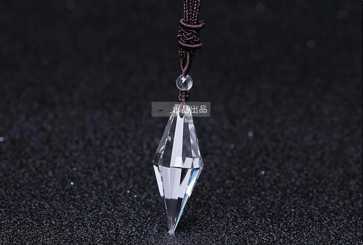 Drop shipping Black Obsidian pendant necklace obsidian star of RongDe pendant Lucky Love Crystal Jewelry With Free Rope