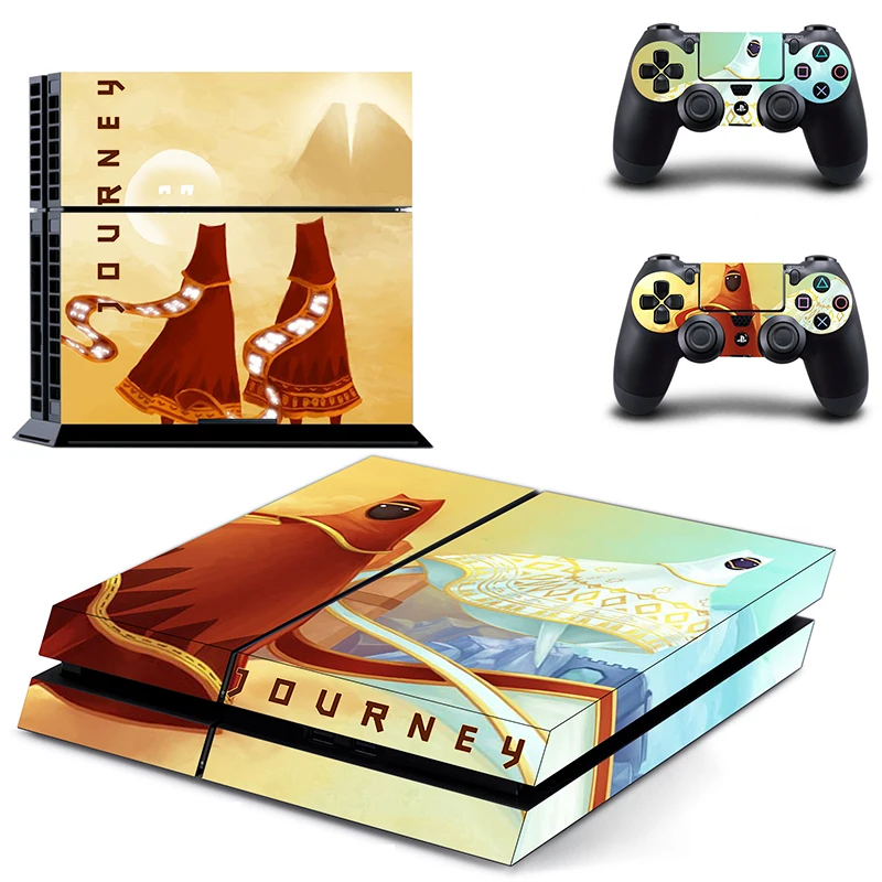 Custom Design Journey PS4 Skin Sticker Decal For Sony PlayStation 4 Console and 2 Controllers PS4 Skins Sticker Vinyl Accessory