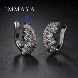 Emmaya Cheap Clip On Earrings For Women Fashion Accessories White Crystal Rhinestone Statement Clip Earrings Jewelry