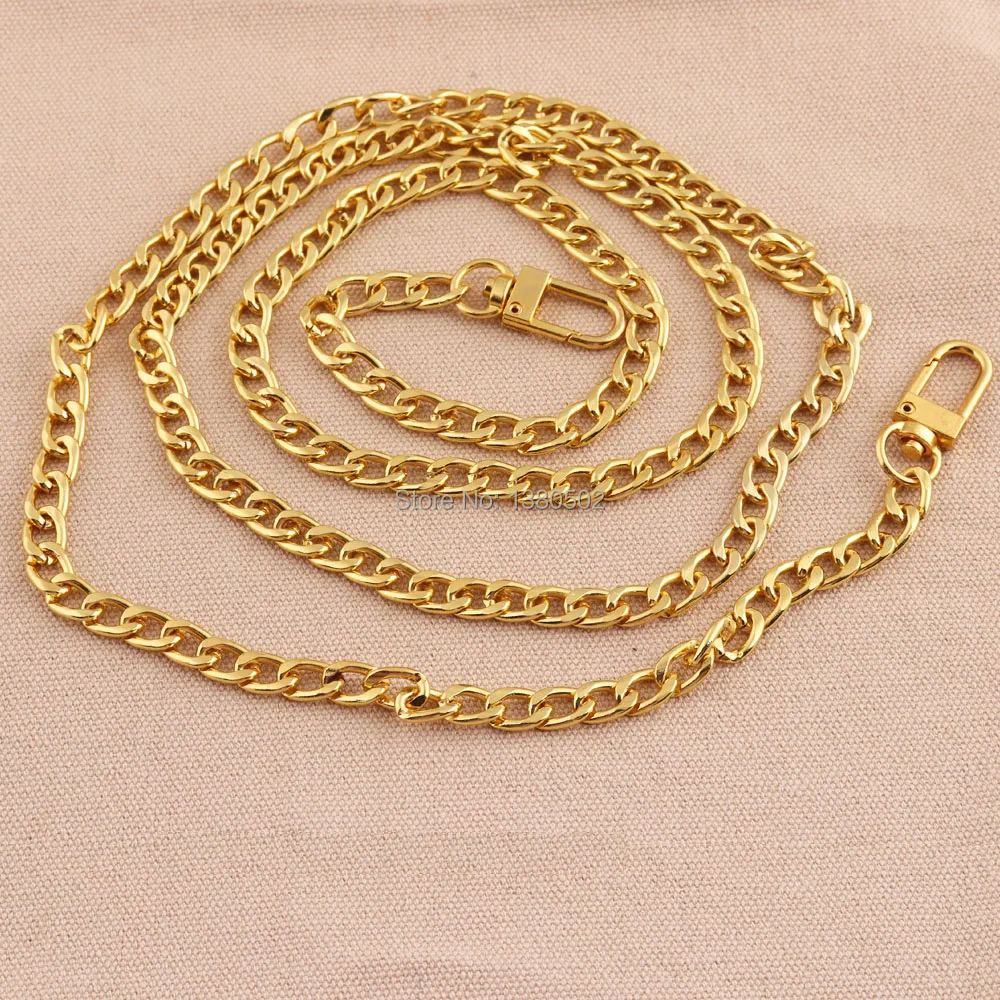 127cm length Metal gold Color Necklace Chain,Chain Link bracelet, bag charm with swivel snap hook jewelry hardware Accessories