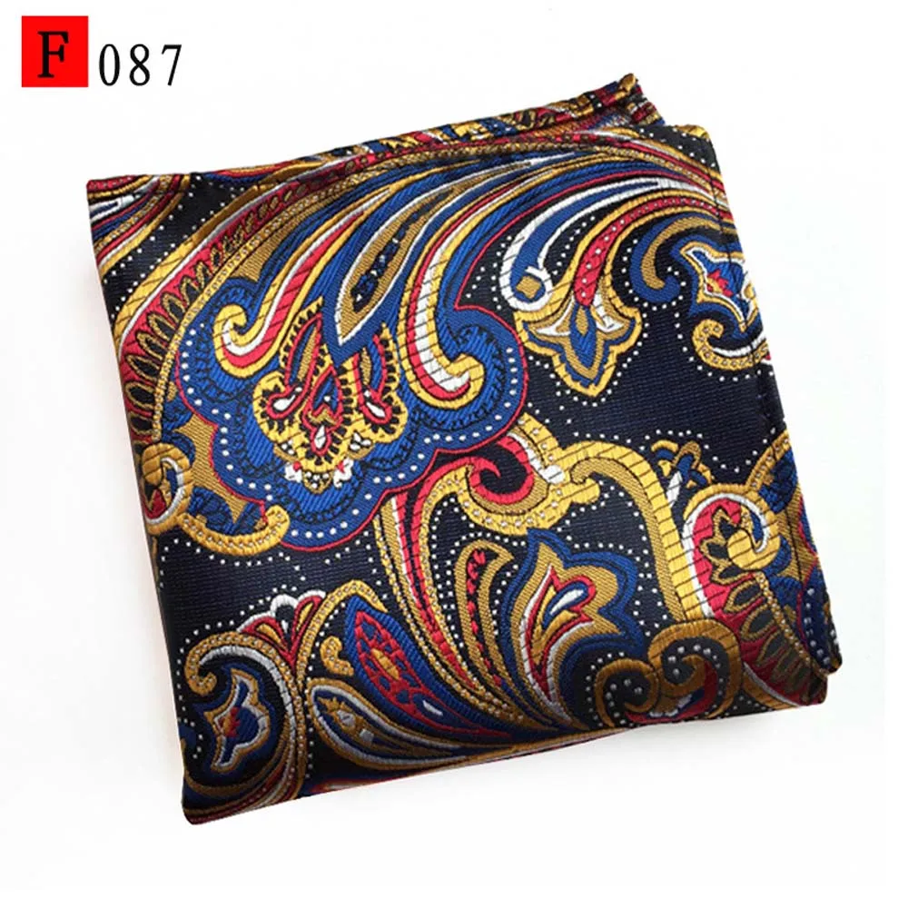 Men Tuxedo Colorful Paisley Pocket Square Wedding Party Hanky Handkerchief BWTHZ0316