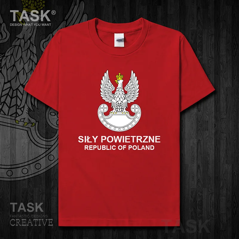 Air Force Poland Polish Pole POLAK POLSKA POL new Tops t shirt mens Short sleeve t-shirt sports cotton  Tactical  01