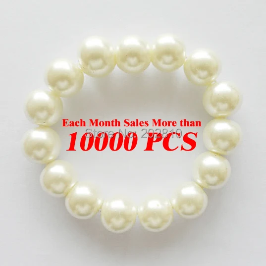 Jewelry factory wholesale 15pcs beads fashion trendy charm 14mm Pearl Bracelets bangle best quality