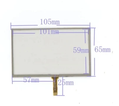 

10pcs/lot New 4.3 inch resistive touch screen 105 * 65 mm digital general navigation screen