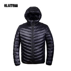 Chaqueta de plumón de pato para hombre, abrigo ultraligero con cuello al aire libre, Parka de invierno, 2020, novedad de 95%