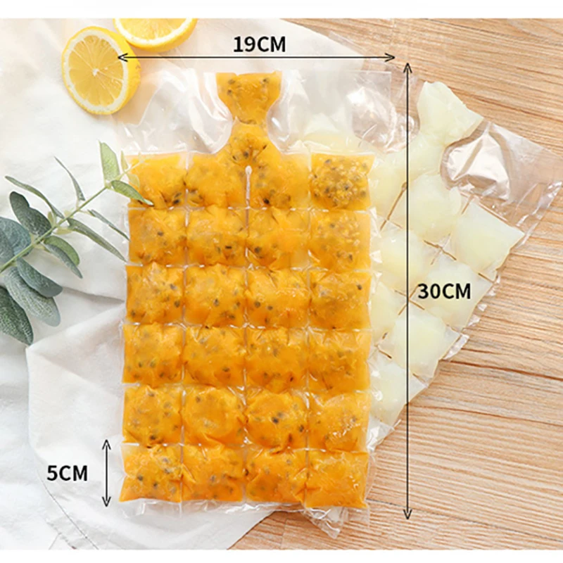 30Pcs Disposable Ice Cube Tray Mold Water Injection Cocktail Makes Ice bag Juice Drink Supplementary food Tools