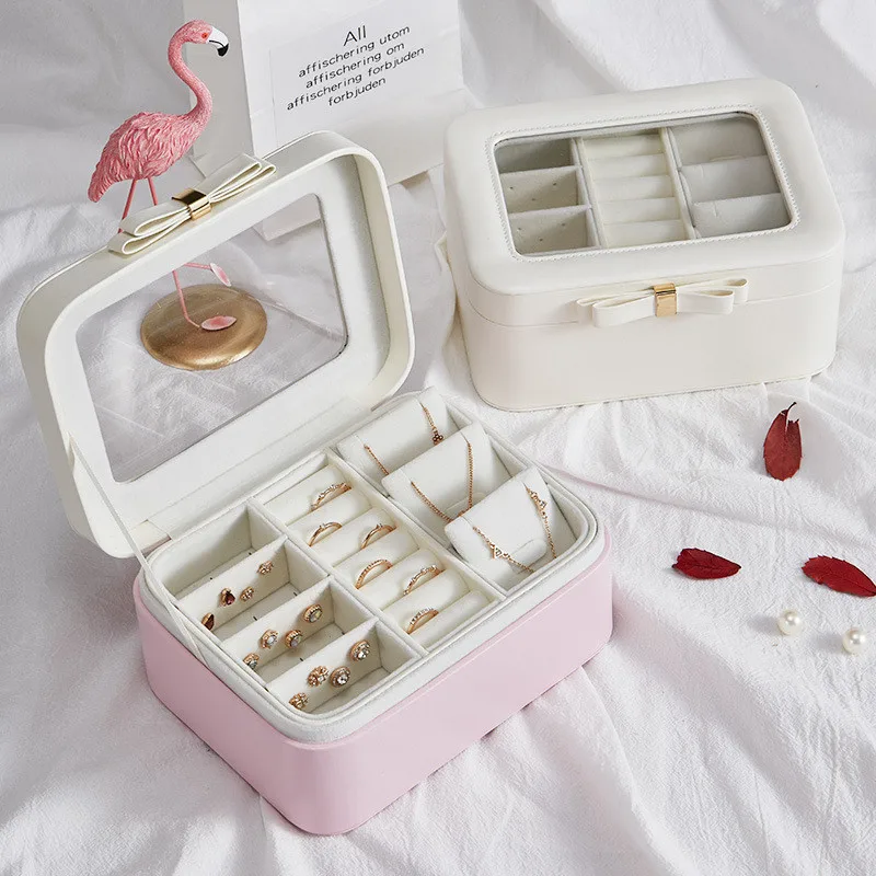 

Jewelry Box Travel Comestic Jewelry Casket Organizer Makeup Lipstick Storage Box Beauty Container Necklace Birthday Gift