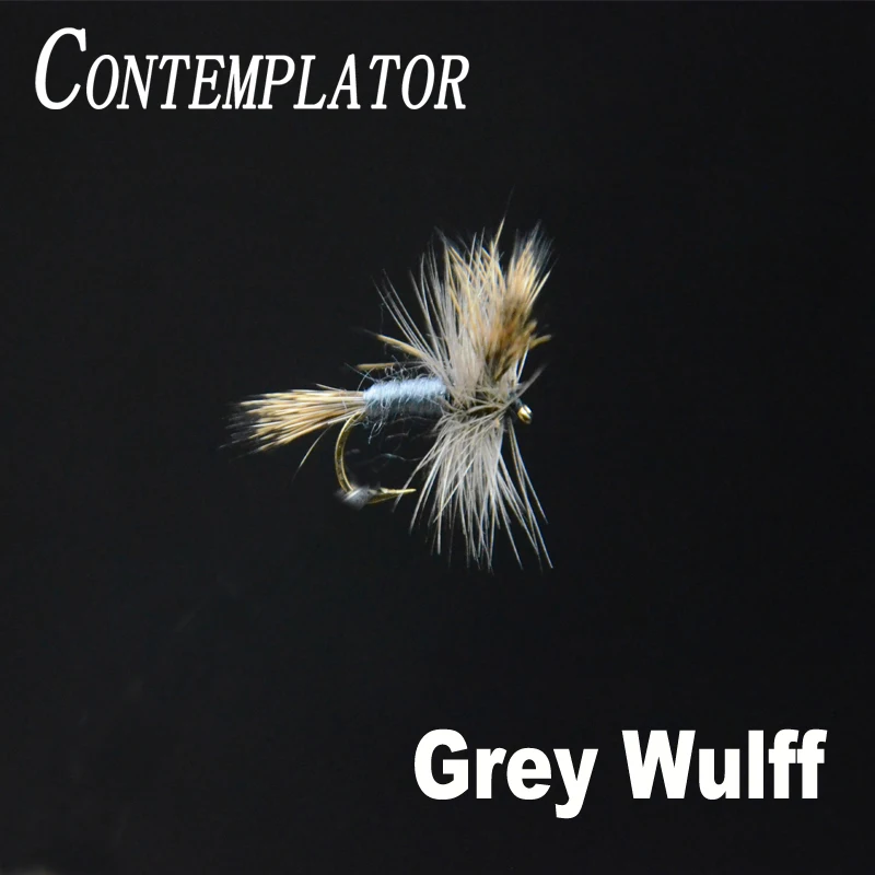 CONTEMPLATOR 5개/상자 회색 Wulff 실물 같은 실루엣 Mayfly dun 견고한 건조 파리 12 # Ephemera danica 플라이 낚시 인공 미끼