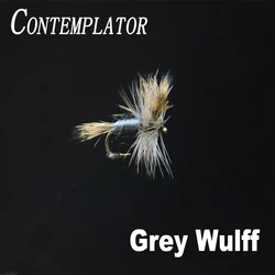 CONTEMPLATOR 5개/상자 회색 Wulff 실물 같은 실루엣 Mayfly dun 견고한 건조 파리 12 # Ephemera danica 플라이 낚시 인공 미끼