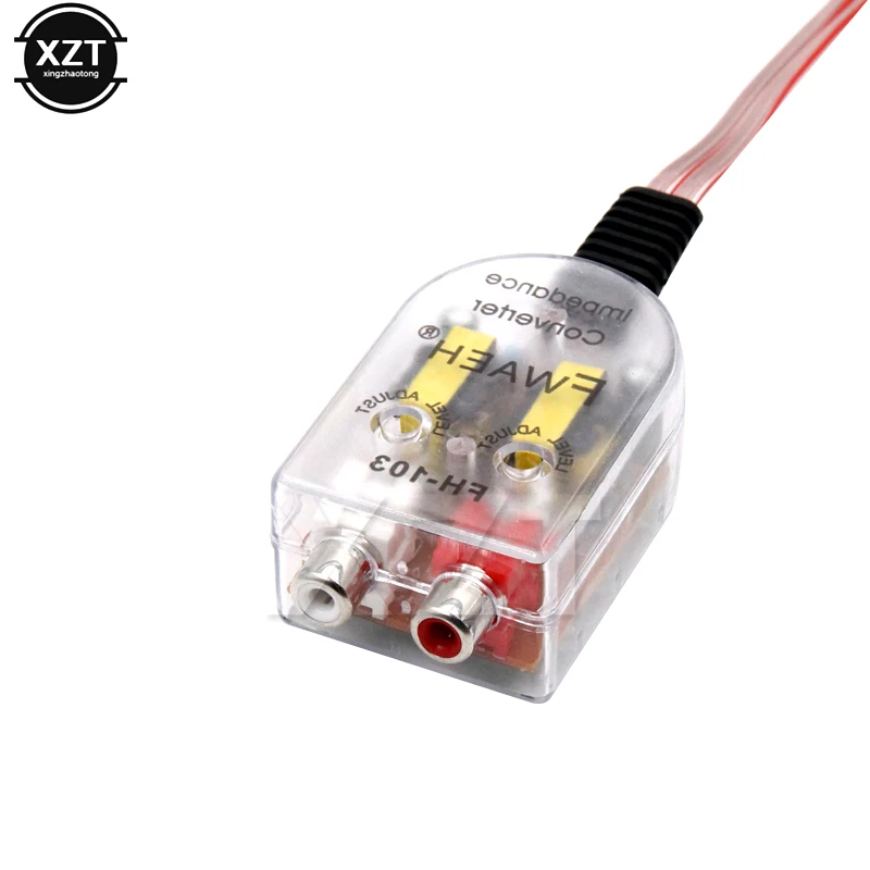 1 unidade de Adaptador de Nível RCA para Alto-falante Automotivo, de Alta para Baixa, Conversor de Áudio de Saída de Linha Automotiva para Amplificador de Subwoofer de Áudio de Alta Qualidade
