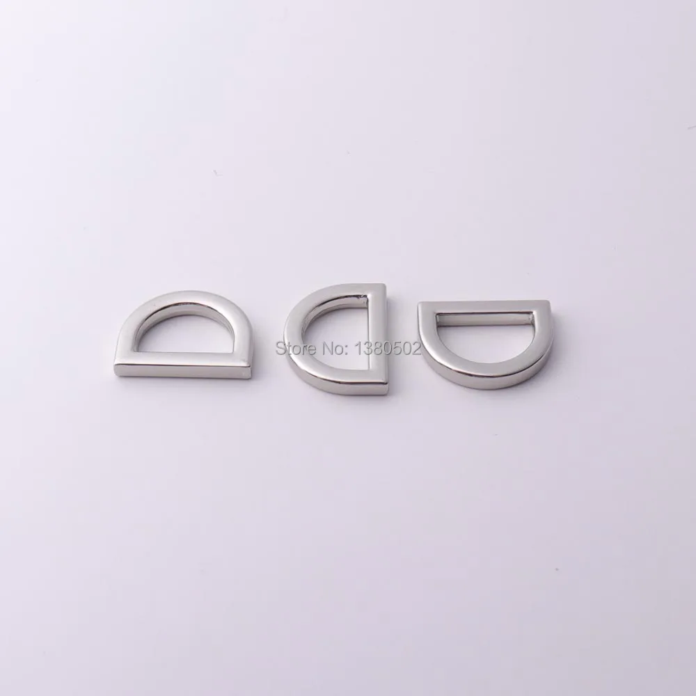 8pcs/lot nickel plated color D ring Dee Ring adjustable buckle for backpack strap shoes bags