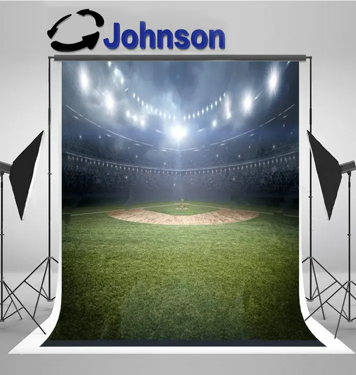 

baseball sports stadium field light photo backdrop High quality Computer print party background