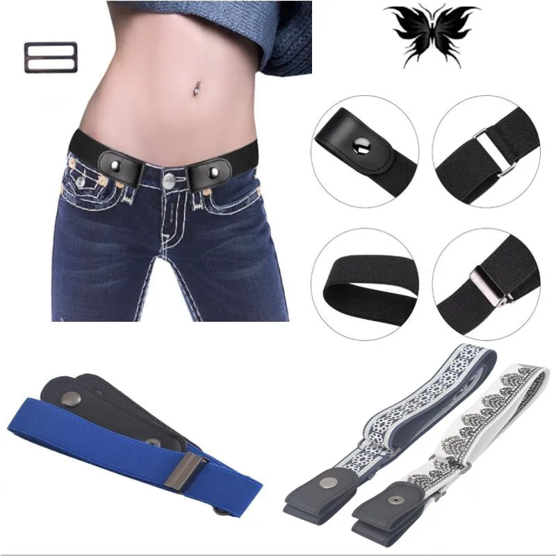 

New Buckle-Free Elastic belts for Women No buckle Men belt Buckle Free Waist Belts Women For Jean Pants Dresses Stretch belt 3cm