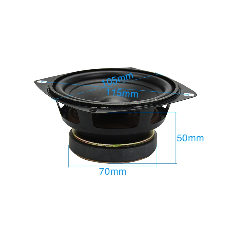 AIYIMA 1Pcs 4 Inch Audio Subwoofer Speaker 50 W 8 ohm Woofer Midrange Bass Computer Speakers For Home Theater Sound System
