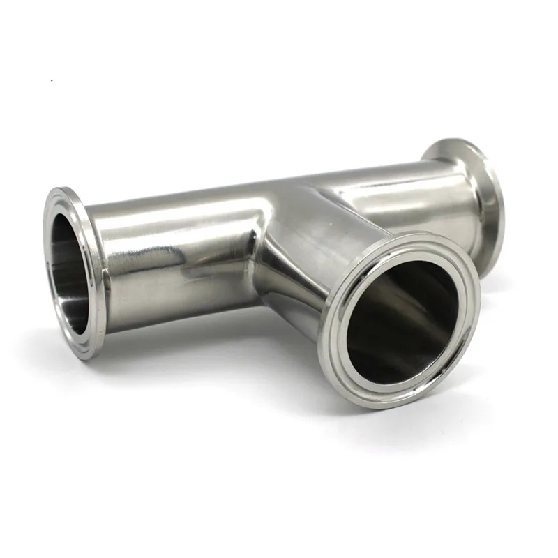 

1" Pipe OD 25mm Sanitary 3 Way Tee Stainless Steel SS304 Weld Ferrule OD 50.5mm fit 1.5" Tri Clamp