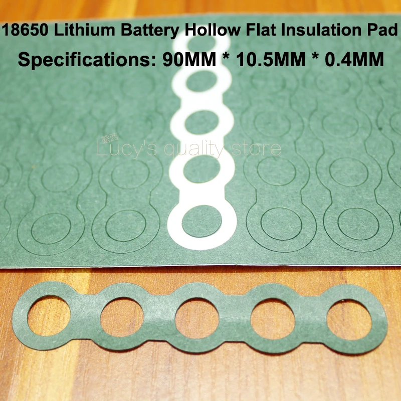 100pcs/lot 18650 lithium battery positive insulation gasket meson 5S hollow flat head paper insulation pad battery accessories