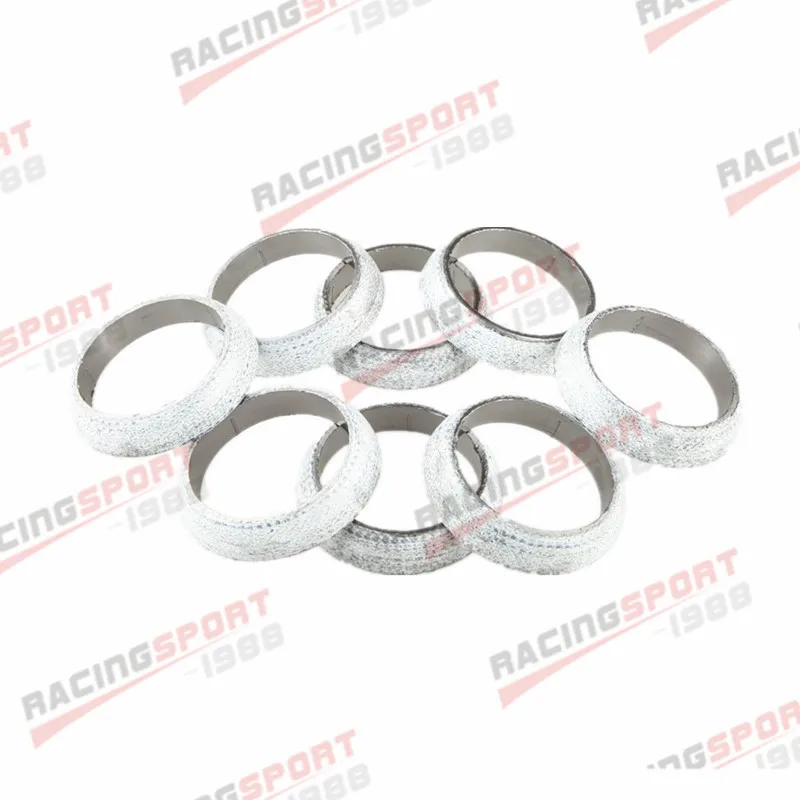 

8PCS 2.5" HEADER/MANIFOLD/DOWNPIPE EXHAUST FLANGE WELD-ON GRAPHITE DONUT GASKET