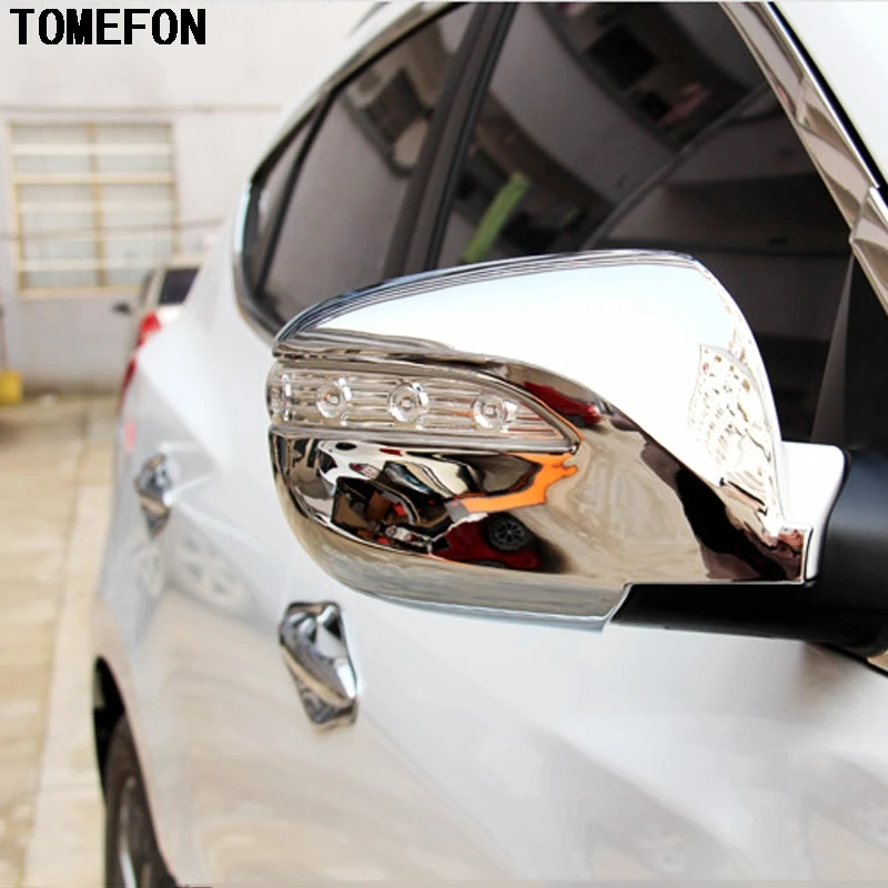 TOMEFON For Hyundai IX35 2010 2011 2012 ABS Chrome Car Body Stick Rear View Rearview Side Glass Mirror Cover Exterior Trim 2Pcs