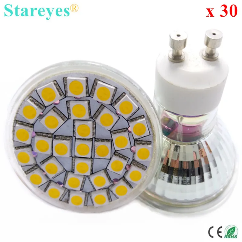 

Free Shipping 30 pcs SMD 5050 29 LED 6W GU10 E27 AC110 / 220V LED Spotlight bulb LED droplight downlight lamp light lighting